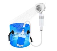 Bomba De Ducha Para Acampar - Duchas Portátiles Al Aire Libre | Bombas De Ducha De Electricidad Recargable | Cubo Plegable | Modos De Pulverización Multipropósito 2 Accesorios Para Campamentos De Roci
