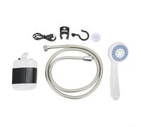 Bomba de ducha recargable para camping, ducha portátil de 2200 mAh con manguera de 1,5 m, flujo de 2 l/min para nadar en la playa, baño de mascotas, riego de plantas