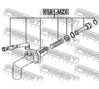 Bomba de embrague 0581-MZ6 FEBEST para MAZDA 323 S IV 323 C IV 323 F IV MX-3