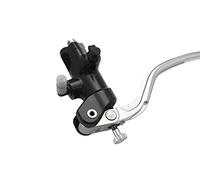 Bomba de embrague forjada 16 x 16 con bomba corporal anodizada negra, palanca fija plateada (botón + palanca) para Ducati Scrambler Mach 2.0 de 2018 a 2018, CC 800