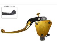 Bomba de embrague forjada, 19 x 20 cm, con bandeja integrada, palanca articulada larga dorada (omello+palanca) para Ducati Desmosedici RR de 2008 a 2008, CC 1000
