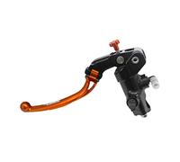 Bomba de embrague forjada 19 x 20 con carcasa de bomba anodizada negra, palanca larga, naranja (botón + palanca) para Kawasaki Ninja ZX6RR de 2003 a 2022, CC 600