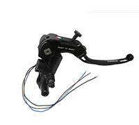 Bomba de freno CNC "Ready to Braake" PRS 17 x 17-18-19 con palanca articulada larga negra RST con soporte espejo M8 para Yamaha YZF-R1 SP 1000 de 2006 a 2006 cc 1000