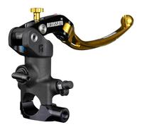 Bomba de freno radial Accossato 19 x 20 con palanca articulada dorada, para manillares de 25,4 mm de diámetro, compatible con Harley Davidson Street Glide Special FLHXS de 2021 a 2023 (CC 1870)