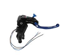 Bomba de freno Ready To Brake 19 x 18 con palanca articulada larga azul con soporte espejo M8 para Suzuki GSX-R 600 de 2008 a 2017, CC 600