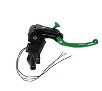 Bomba de freno Ready To Brake 19 x 18 con palanca articulada larga verde con soporte espejo M10 para Suzuki GSX-R 600 de 2006 a 2007, CC 600