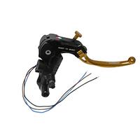 Bomba de freno Ready To Brake 19 x 20 con palanca articulada larga dorada con soporte espejo M10 para Suzuki GSX-R 600 de 2008 a 2017, CC 600