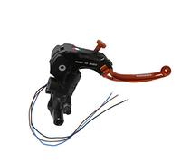 Bomba de freno Ready To Brake 19 x 20 con palanca articulada larga naranja con soporte espejo M10 para Suzuki GSX-R 600 de 2008 a 2017, CC 600