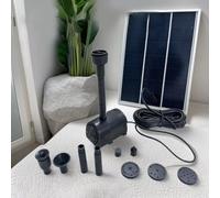 Bomba de fuente solar - Bomba de agua solar para jardín con 9 boquillas, protección automática de funcionamiento en seco para baño de pájaros al aire libre (6 W)