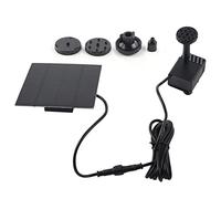 Bomba de Fuente Solar, Fuente de Agua Alimentada por Energía Solar para Bebedero de Aves Jardín y Pecera, 3 Boquillas, Altura de Chorro Ajustable hasta 60 cm, Caudal 180 L/h con Pa