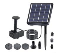 Bomba de fuente solar personalizable con 5 boquillas para tu retiro al aire libre