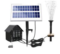 Bomba de fuente solar superior con 5 luces LED, 3,6 W, caudal 200 l/h, estilos