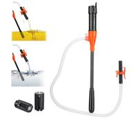 Bomba de gasolina eléctrica de 2,6 GPM, bomba diésel a pilas con parada automática y protección antivuelco, bomba de combustible portátil para bidones, bomba de extracción para gasolina, diésel, agua