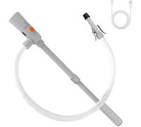 Bomba de gasolina para bidón - Doble alimentación (USB-C/AA), 3,2 GPM, bomba de transferencia de combustible eléctrica con parada automática, bomba de aceite eléctrica portátil, manguera de 51