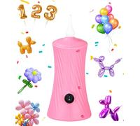 Bomba de Globos Eléctrica 30W Portátil para Globos Largos - Inflador para Fiestas, Cumpleaños y Decoración - Rosa