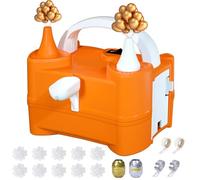Bomba de globos eléctrica, inflador de globos portátil de doble punta, bomba de globos de 400 W, bomba de globos de cumpleaños para decoraciones de fiestas, bodas y festivales