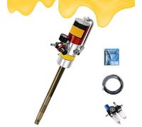 Bomba de grasa neumática con silenciador de latón, bajo nivel de ruido, rango de funcionamiento seguro de 0,6 a 0,8 MPa, ideal para puertos y vehículos agrícolas, incluye 3 tamaños de varilla de bomba