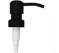 Bomba de jabón de metal de estilo retro, 2 piezas para botellas con rosca estándar 28/400 y diseño de cabeza de resorte (negro)