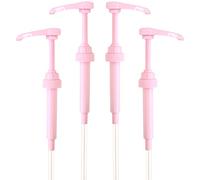 Bomba de jarabe de café rosa para botellas de 750 ml (paquete de 4) para Upouria, Torani, DaVinci, Jordans Skinny Syrops, y (solo botellas de plástico Monin de 1 litro)