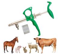 Bomba De Jeringa De PrecisióN Veterinaria, Jeringa Inyectora De Vacuna Continua De Dosis Fija Dispensador De Medicamentos Ajustable De 0,5 Ml A 2 Ml, para Ganso Cerdo Toro Ovejas Aves De Corral