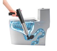 Bomba de limpieza de tuberías de inodoro con 3 cabezas de pistón, limpiador de desagües para inodoro, desagüe de suelo, lavabo, aire de alta presión, desatascador de obstrucciones, sin esfuerzo