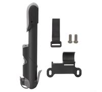 Bomba de mano compacta con medidor de aire para neumáticos de bicicleta y pelotas deportivas, inflador portátil de 120 PSI, plástico negro ligero, 17,8 x 4,3 cm, se adapta a pelotas de baloncesto