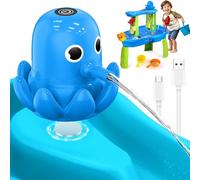 Bomba de mesa de agua, pulpo, bomba recargable inalámbrica para mesas de agua con montaje magnético, instalación sin taladro, accesorios duraderos para juegos de agua al aire libre para niños y niños