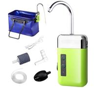 Bomba de oxígeno Inteligente para, aireador de Tanque de Peces con Bombeo automático de Salida de Agua inductivo silencioso y Recargable con luz LED | para Cortes de energía de Emergencia Herram