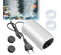 Bomba de oxígeno para acuario, 8 W, bomba de aire para acuario, bomba de oxígeno regulable silenciosa, doble orificio, bomba de membrana ajustable, para burbujas de aire ricas y finas, con accesorios