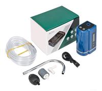 Bomba de oxígeno recargable de 16 horas para batería para acuario | Fuerte salida de gas de 3 a 5 l/min, doble potencia CA/CC, construcción de polipropileno resistente, ideal para estanques y