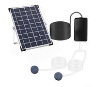 Bomba de oxígeno solar de 5 W y 10 V con batería de 2400 mAh para aireación de peceras y estanques, diseño compacto y portátil con 3 modos de trabajo