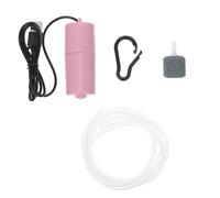 Bomba de Oxígeno USB Portátil y Silenciosa para Acuario 1w | ABS y Cobre, 5v 1a, Color Rosa, para Peces Ornamentales y Uso en Pecera