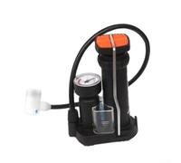 Bomba de pedal de alta presión para bicicleta, inflador de aire portátil con construcción de plástico, diseño compacto para bicicletas eléctricas de carretera y montaña, color negro (talla única)