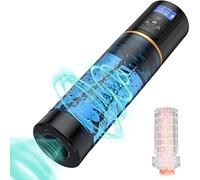 Bomba de Pene de Masturbador Automático 4 en 1 con Vagina Realista en 3D y 10 Modos de Succión Fuertes Potencia de Succión Bomba de Vacío de Expansión Eléctrica Pennis Juguete Sexual