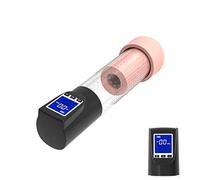 Bomba de Pene Eléctrica Hombre, Bomba de Vacío para Erección de Pene, Alargador Realista de Pene Masculino Automática, Dispositivo de Presión de Aire con 6 Intensidades de Succión para Hombre (X)