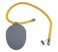 Bomba de pie compacta para exteriores para colchones inflables, barcos y juguetes de playa, bomba de aire manual ligera con opciones de boquilla (10 pulgadas)