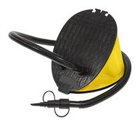 Bomba de Pie de Fuelle para Colchón Inflable, 3 Adaptadores | Plástico Amarillo, Dos Cámaras Separadas, Uso sin Baterías ni Carga, para Kayak y Cama de Aire Color Aleatorio