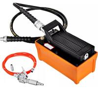 Bomba De Pie Hidráulica De Aire De 10000 PSI De 2,3 L con Manguera Y Pistola Pulverizadora Presión Ajustable De 700 Kg/cm² Rango De 0,7-1 Diseño Duradero para Elevación, Movimiento Y Actual