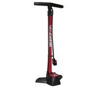 Bomba de pie Zefal Profil Max FP30, cuerpo de acero, soporte de resina roja, man