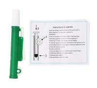 Bomba de pipeta de 10 ml, bomba de llenado de pipeta manual, dispositivo de succión de pipetas de laboratorio, funciona con pipetas graduadas, para pipetas de vidrio y plástico, plástico desechable, v