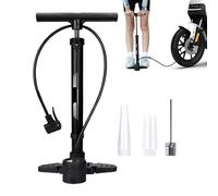 Bomba De Piso para Bicicleta con Manómetro - Inflador De Aire Alto De 230 PSI Cuerpo De Aluminio Válvula De Boquilla Doble Neumático Portátil para Bicicleta Motocicleta Equipo Deportivo | De U
