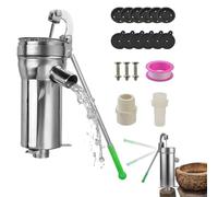 Bomba de pozo manual: de extracción de agua con manivela de acero inoxidable, equipo de elevación de líquidos para patio de alta ntideslizante mecánico jardín patio hogar