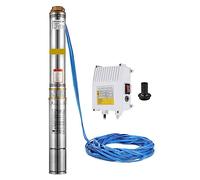 Bomba de pozo profundo de 550W, bomba sumergible de 96L/Min, Control de interruptor de flujo automático, bomba de agua de 80M, Cable de 10m for tierras de cultivo