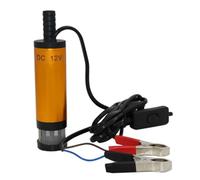 Bomba de pozo sumergible Bomba sumergible eléctrica portátil mi ni de 12 V y 24 V CC for bombear diésel, aceite y agua, con carcasa de aleación de aluminio, 12 l/min.(12V-Gold)
