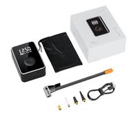 Bomba de presión eléctrica portátil, inflador compacto con luz integrada, compresor recargable inteligente con apagado automático | Apto para vehículos, bicicletas, camiones, motocicletas, talleres