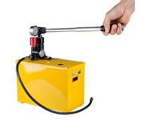 Bomba de prueba hidráulica manual para pruebas de presión de tuberías con válvula reductora y dial, rango de presión de 1,6 mpa a 40 mpa, adecuada para tanques semi o totalmente cerrados