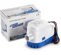 Bomba de Sentina Automática 1100 GPH, SUNSBELL 12V Bomba de Achique Automático Barcos con Interruptor de Flotador, Eléctrica Bomba Sumergible Pequeña Agua para Estanques Piscinas