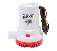 Bomba de sentina de 2000 GPH 12V, Bomba de agua sumergible de flujo de 45m³ / h de flujo 6m Cabeza marina Bomba de sentina eléctrica para estanques, piscinas, spas, operación (12V)