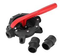 Bomba de sentina de diafragma manual con mango de plástico, bomba de agua manual marina para barco y yate, autocebante con un caudal de 720 GPH, incluye adaptadores y anillos de