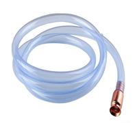 Bomba de sifón manual para agua diésel | Manguera de transferencia autocebante de 2 m x 19 mm con válvula de cobre | Bomba agitadora de PVC antiestática transparente para acuario de combustible y